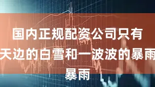 国内正规配资公司只有天边的白雪和一波波的暴雨